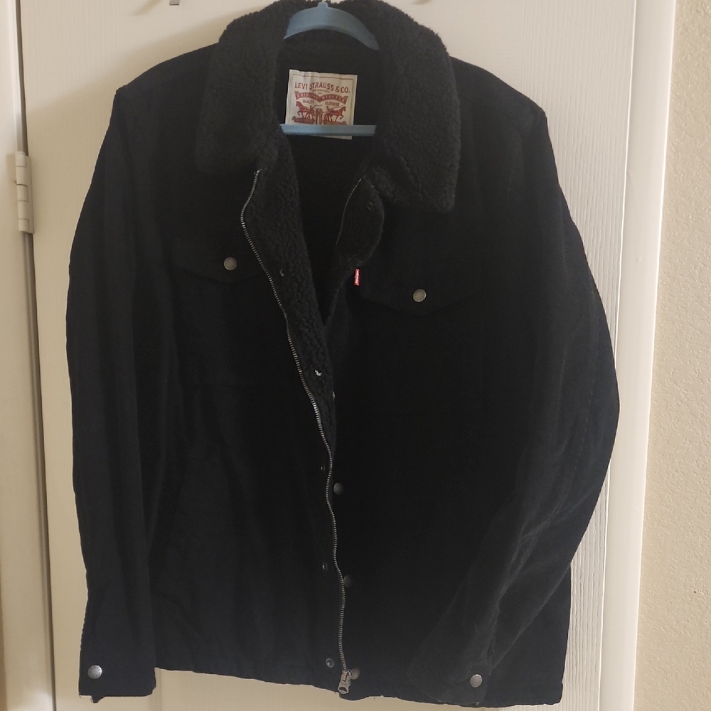 Levi's Classic Black Courderoy Sherpa Jacket